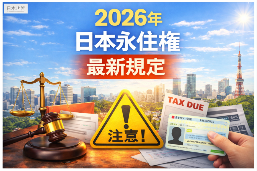 2026年日本永住權最新規定與審查趨勢示意圖